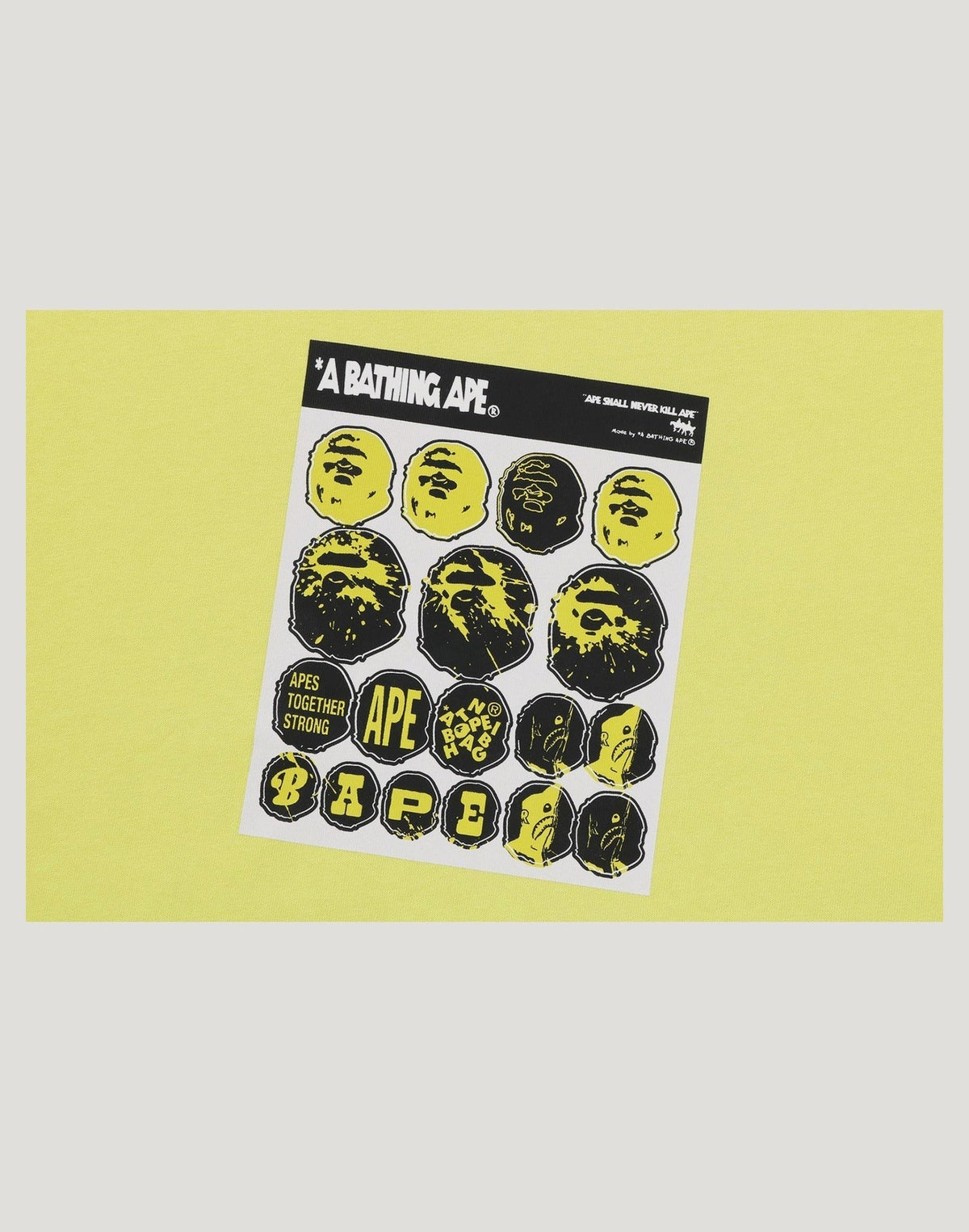 BAPE STICKER GRAPHIC RELAXED FIT TEE MENS