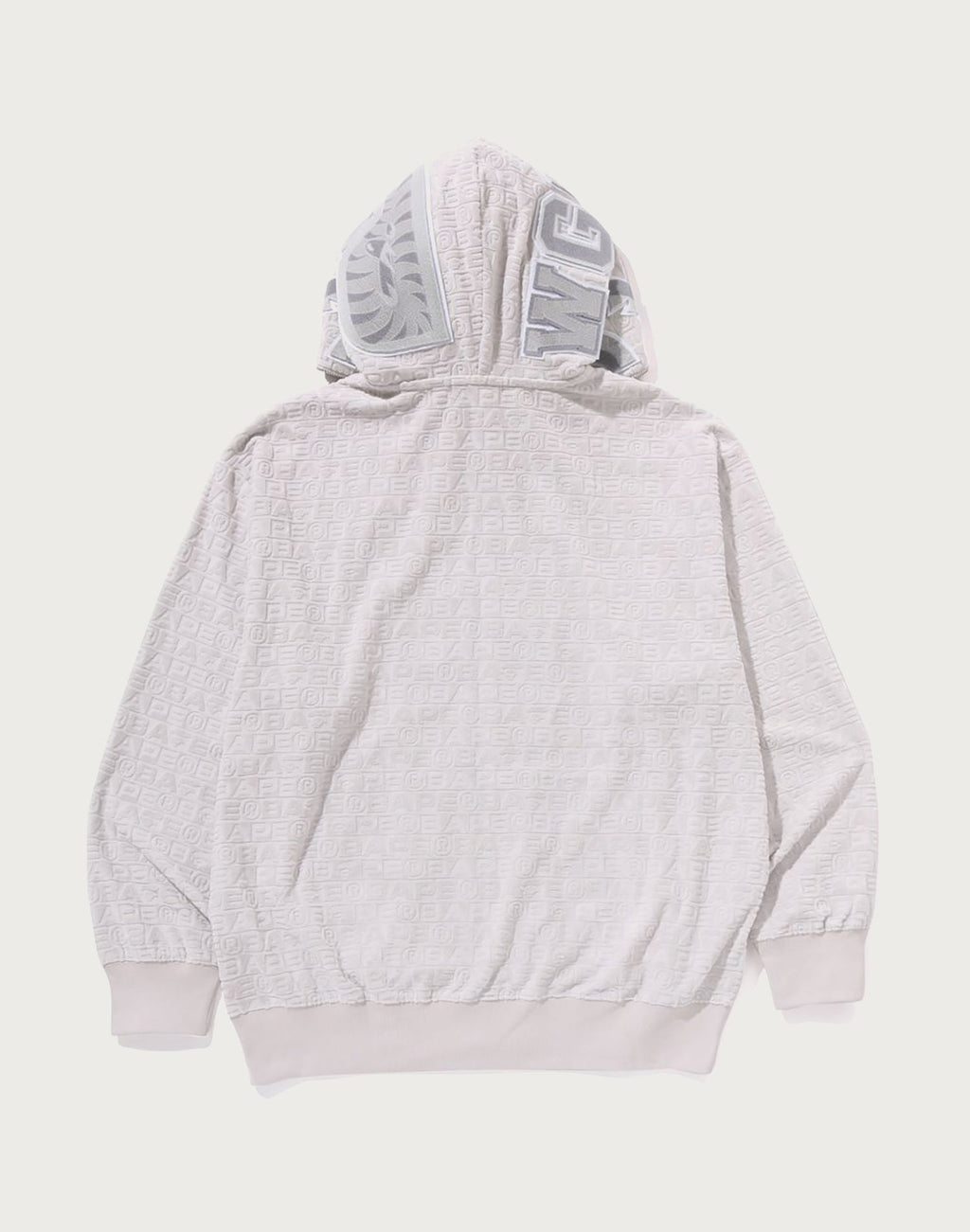 LUX SPORT PATTERN SHARK RELAXED FIT FULL ZIP HOODIE MENS