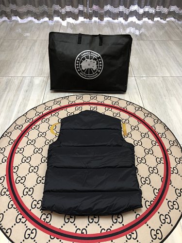 Canada Goose Puffer Vest in Black with Stand Collar