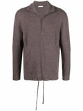 Malo zip placket cashmere pullover