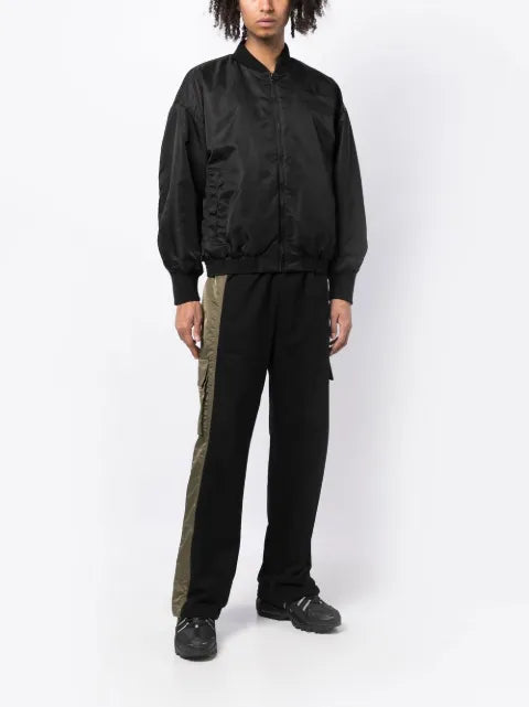 Neighborhood embroidered zip-up bomber jacket