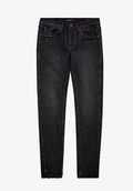 Black Inside Out Frayed Skinny Jeans