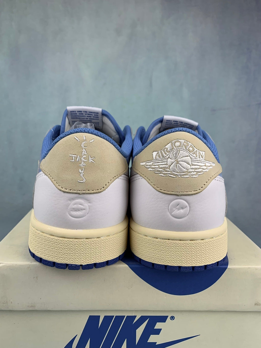 Air Jordan 1 Low White/Treasure Blue Unisex Sneakers DM7866-134