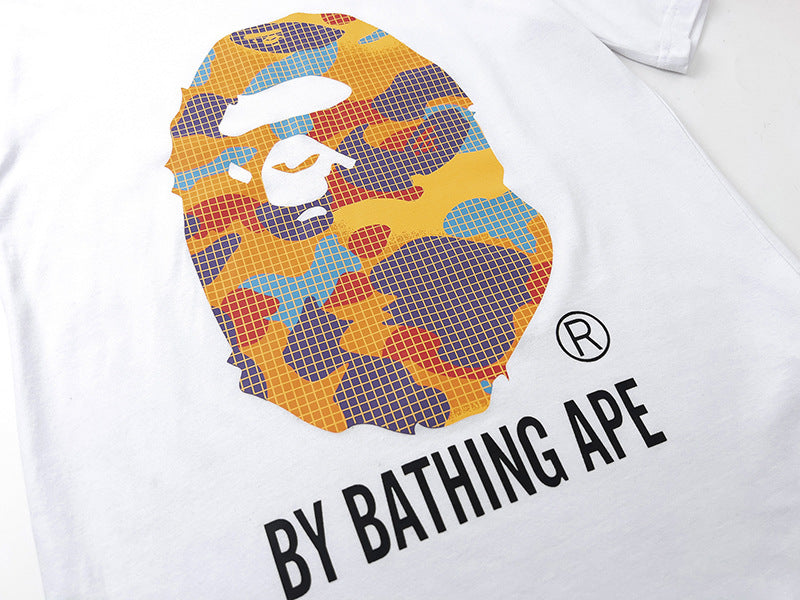 BAPE Mosaic Big Ape Head Men's T-Shirt - White