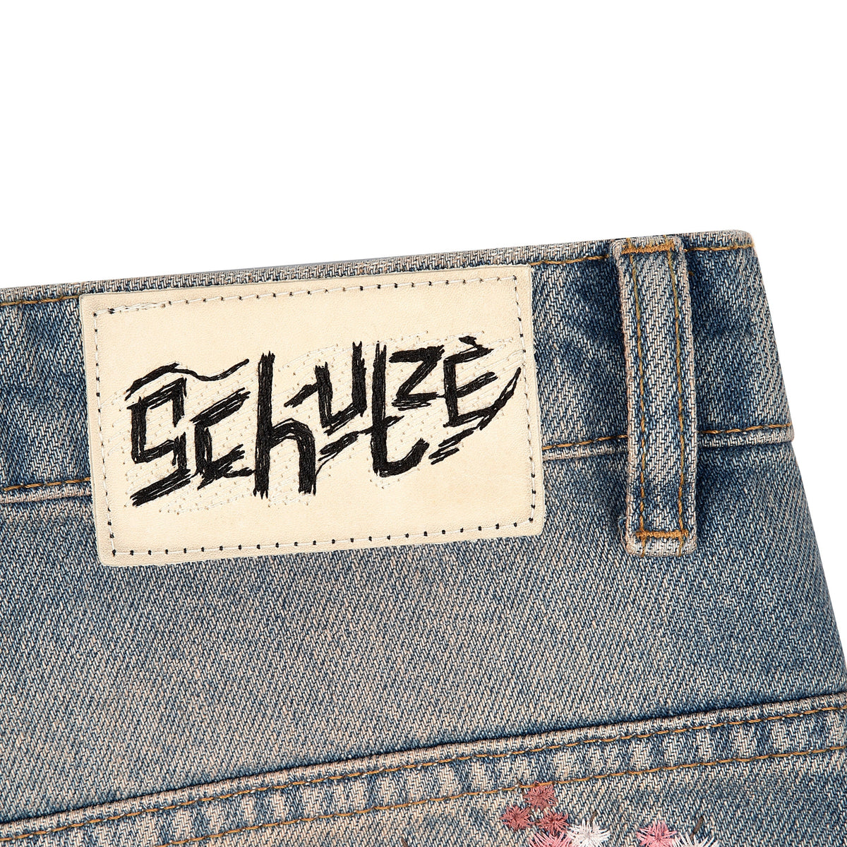 "blossom v2" patchwork Denim light blue