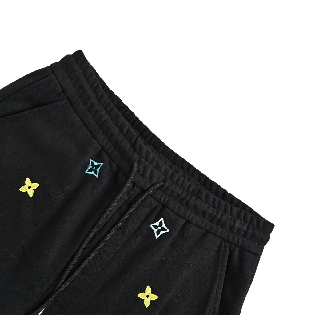 Embroidered Monogram Shorts
