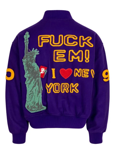 Supreme Tourist  "Purple" varsity jacket