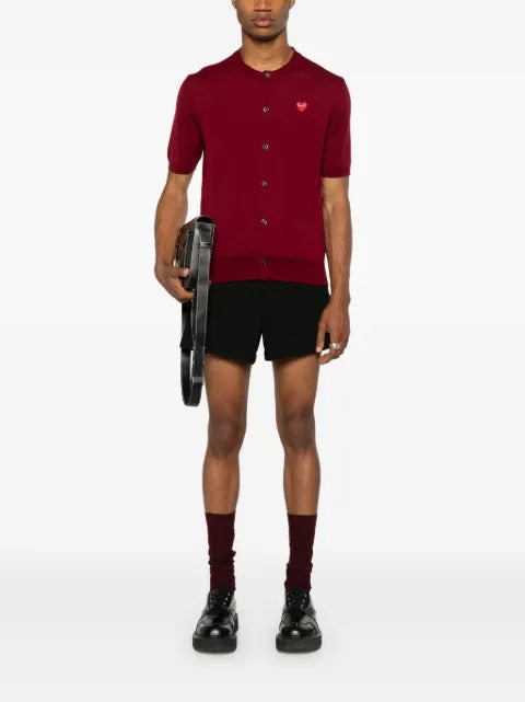 Comme Des Garçons Play Play heart short-sleeve cardigan