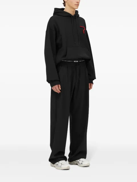 MSGM logo appliqué drawstring hoodie