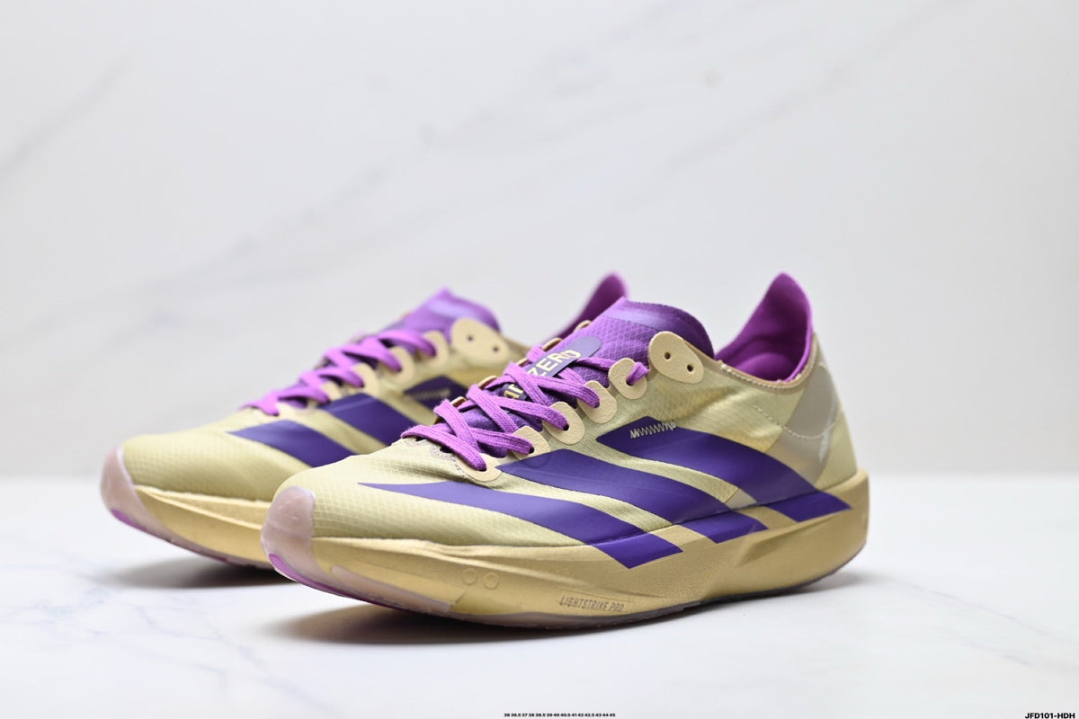 Adidas K81801650 Unisex Running Shoes - 2 Colorways incl. Purple/Beige & Neon Green/Purple