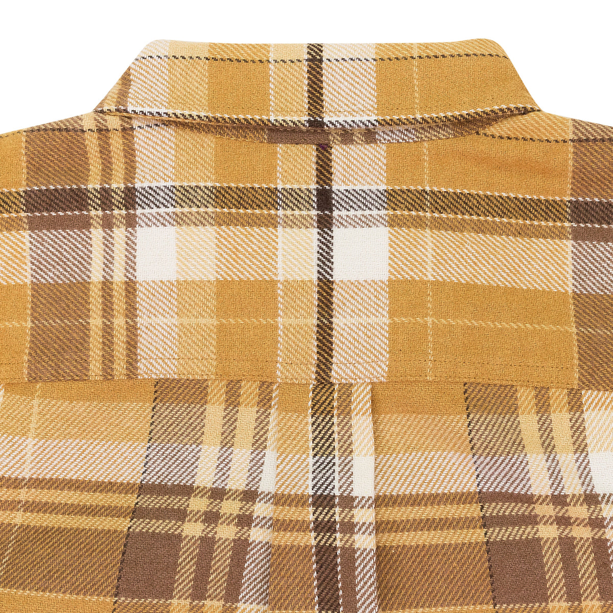 BROWN PLAID COTTON BUTTON-DOWN SHIRT