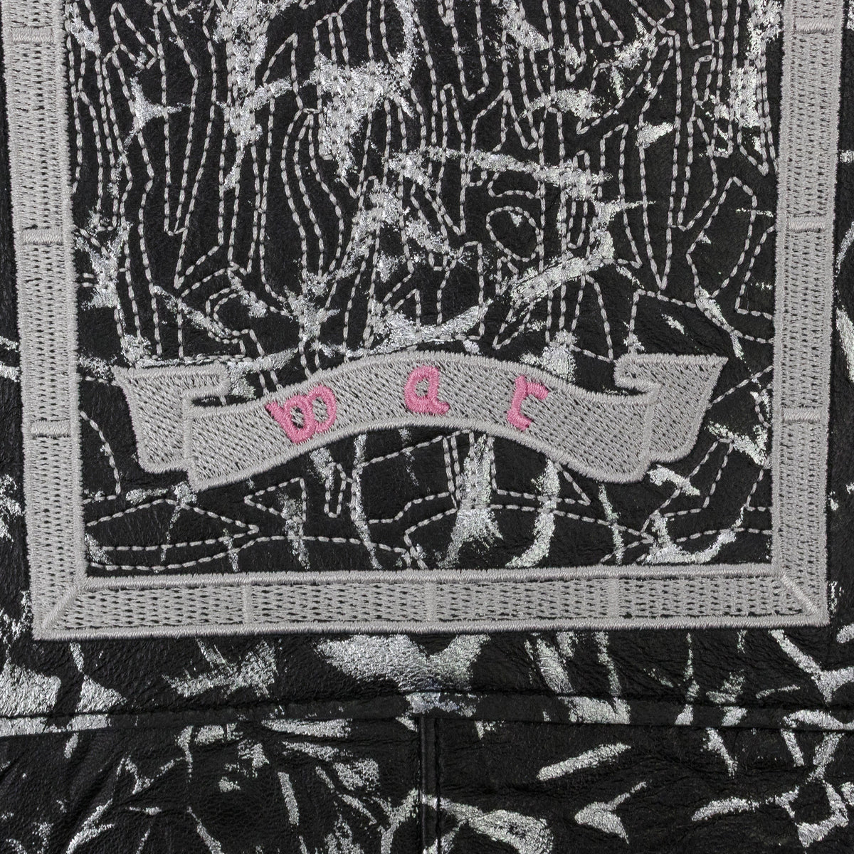 BLACK FOIL LEATHER PANTS