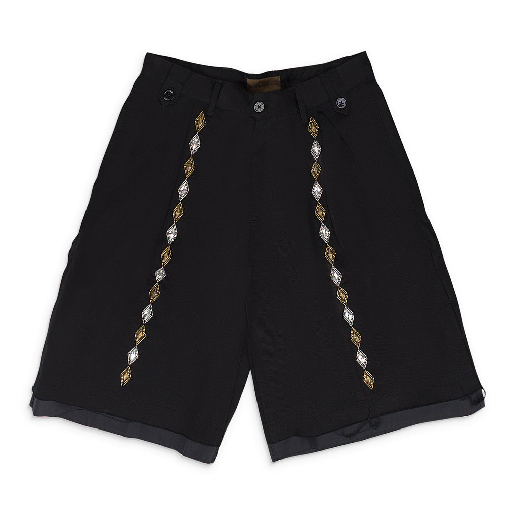 BLACK GEMSTONE BERMUDA SHORTS
