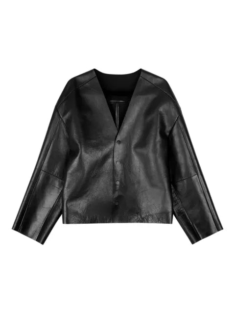 ENTIRE STUDIOS V-neck leather jacket