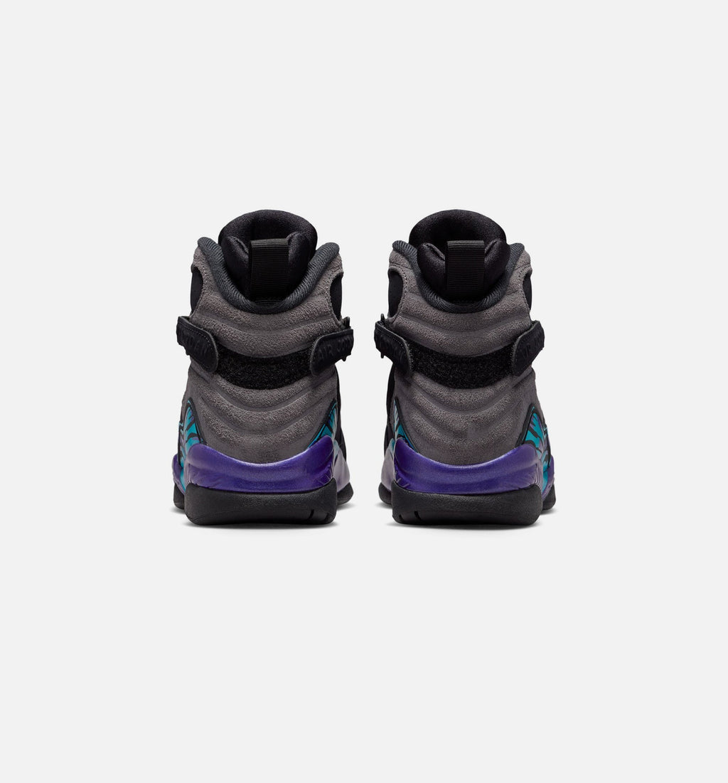 Air Jordan 8 Retro Aqua Grade School Shoes - Black/Multi-Color/Bright Concord