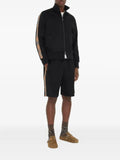 Burberry check trim cotton blend track jacket