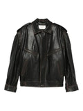 Saint Laurent leather zip-fastening jacket