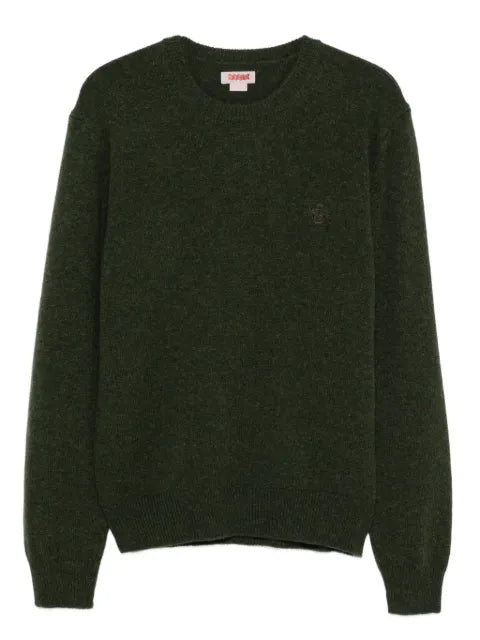 Baracuta embroidered crew-neck sweater