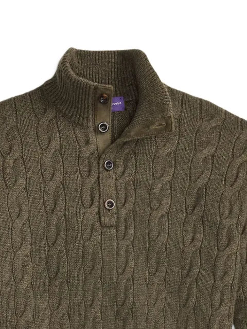 Ralph Lauren Purple Label cable-knit high-neck sweater