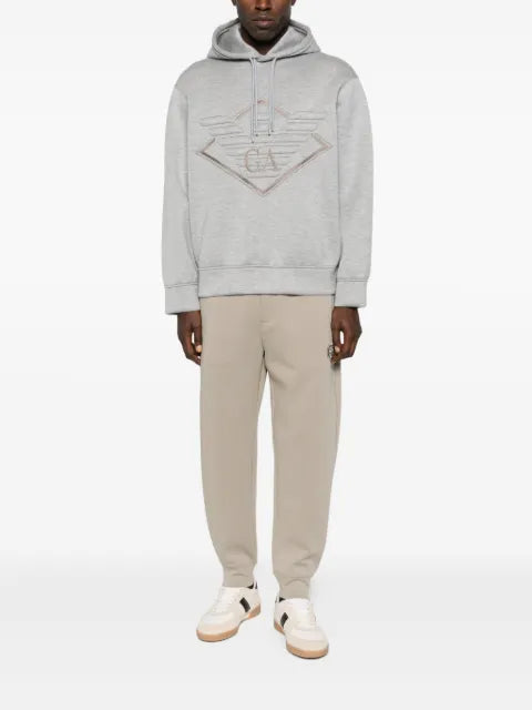 Emporio Armani logo-embroidered hoodie