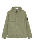 Stone Island 4100077 stretch organic cotton twill hooded jacket