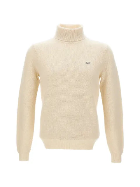 Sun68 embroidered logo roll-neck sweater