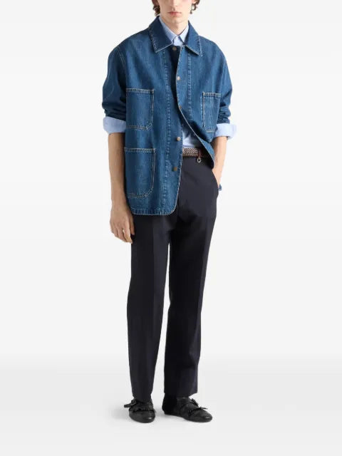 Prada light denim blouson jacket