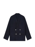 Emporio Armani linen-blend double-breasted jacket