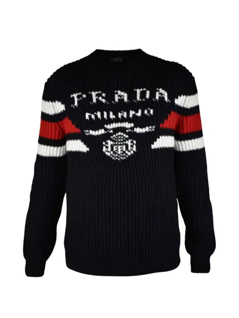 Prada logo crew neck sweater