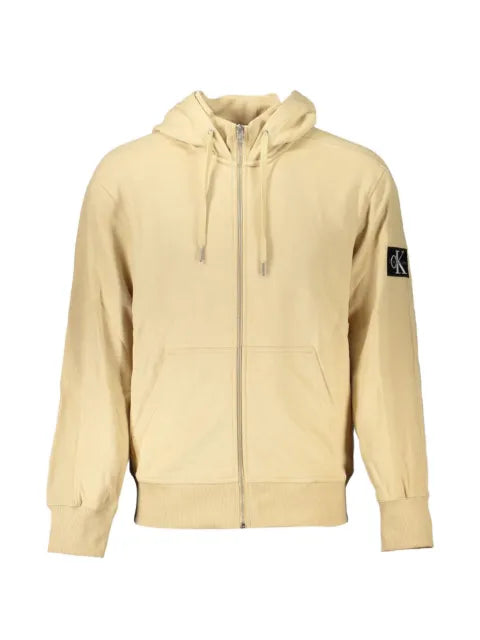 Calvin Klein logo-patch zip-up hoodie
