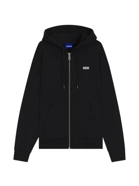 HUGO logo-print hoodie in cotton terry