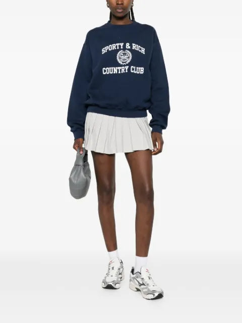Sporty & Rich Country Club logo-print sweater