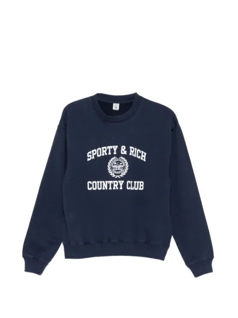 Sporty & Rich Country Club logo-print sweater