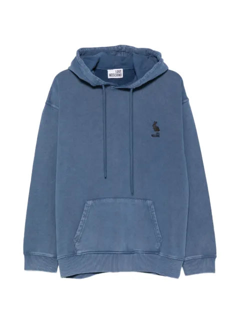 Love Moschino logo-embroidered hoodie