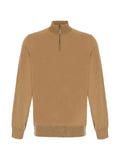 BOSS merino-wool sweater with zipper neck