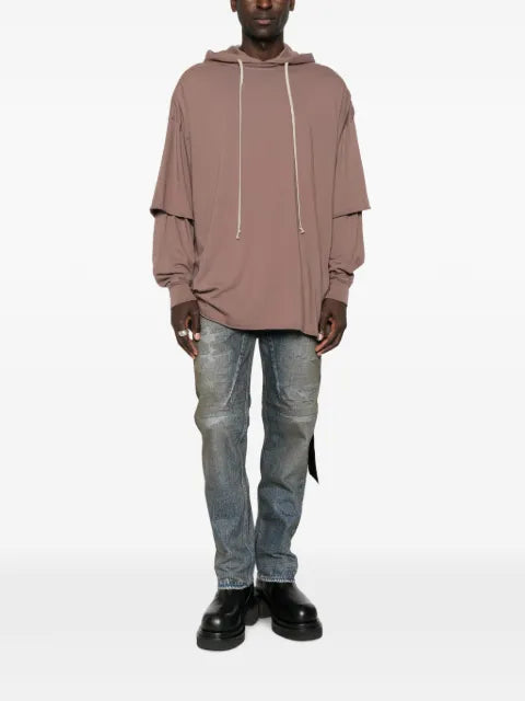 Rick Owens DRKSHDW Tommy Hustler double-layer hoodie