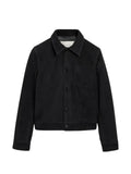 AMI Paris Suede leather jacket with embossed Ami de Coeur