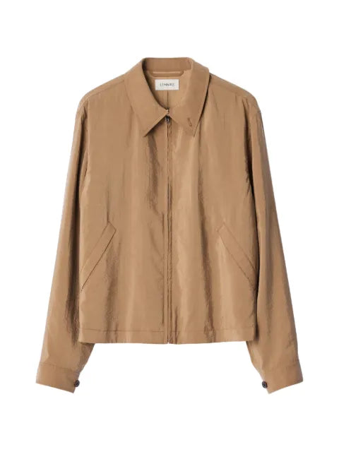 LEMAIRE crinkled-texture zipped jacket