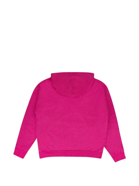 SP5DER rhinestone-embellished logo-print hoodie