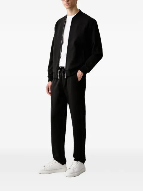 Karl Lagerfeld logo-tape zip-up cardigan