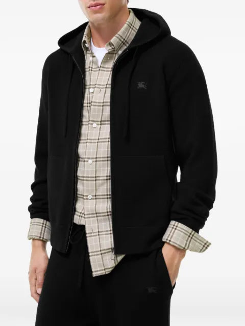Burberry cashmere-blend zip hoodie