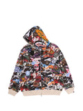 A BATHING APE® Hybrid Camo multi-badge Shark hoodie