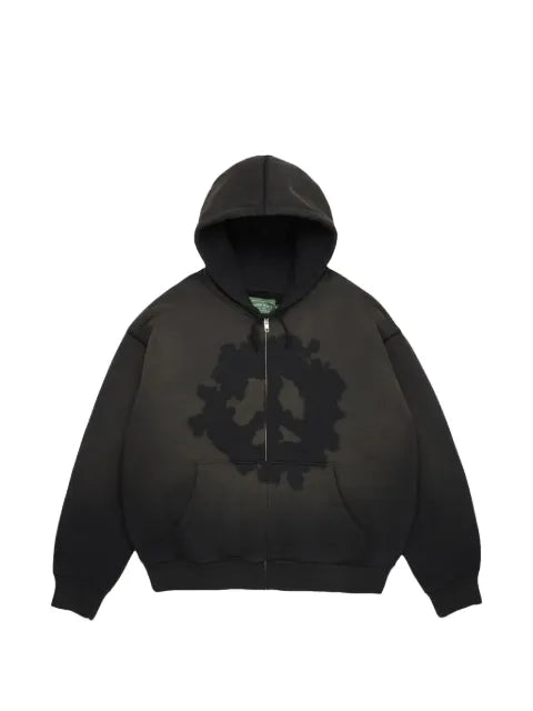 Denim Tears Peace Wreath Knockout zip-up hoodie