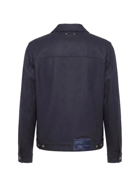 Jacob Cohën logo-patch button-up jacket
