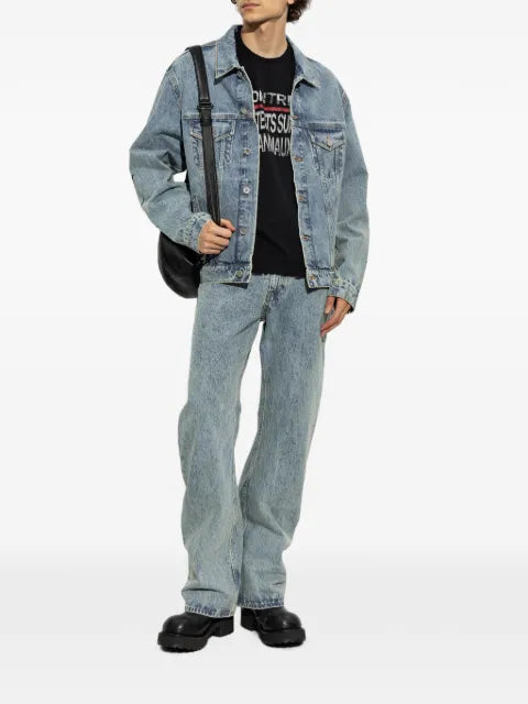 VETEMENTS graphic-print denim jacket