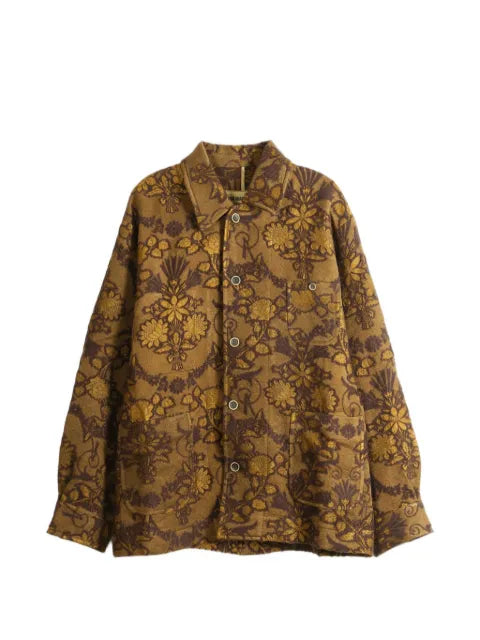 Uma Wang Jinn floral-jacquard button-up jacket