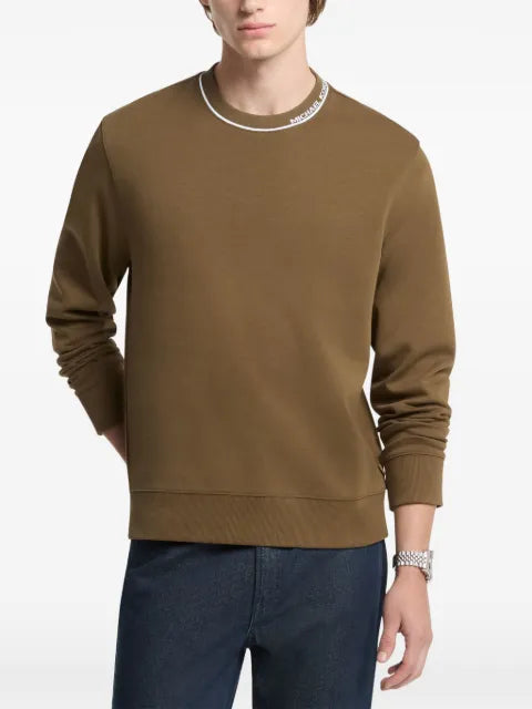 Michael Kors logo-trim crew-neck sweater