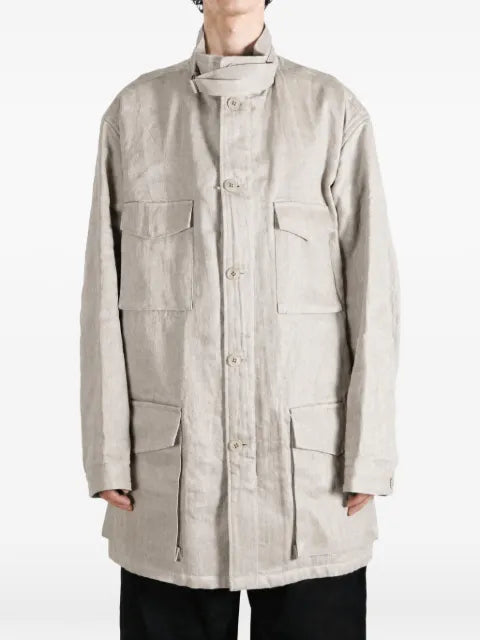Yohji Yamamoto four-pocket high-neck military jacket