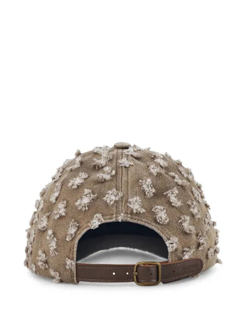 Supreme perforated baseball cap and rhinestones