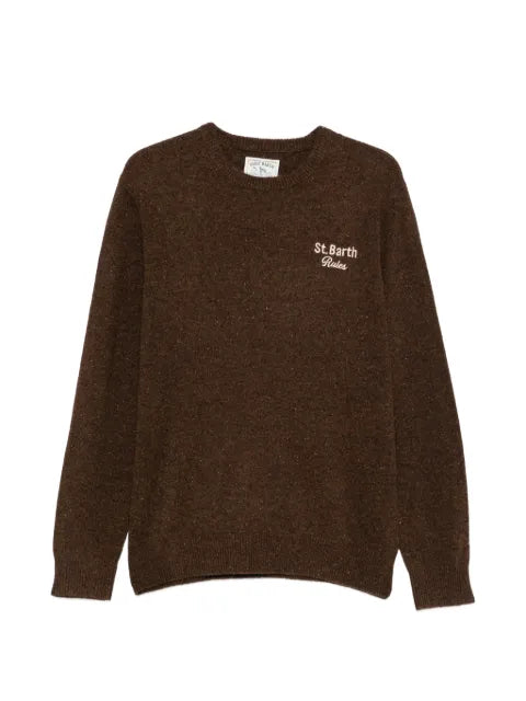 MC2 Saint Barth Heron Donegal embroidered sweater
